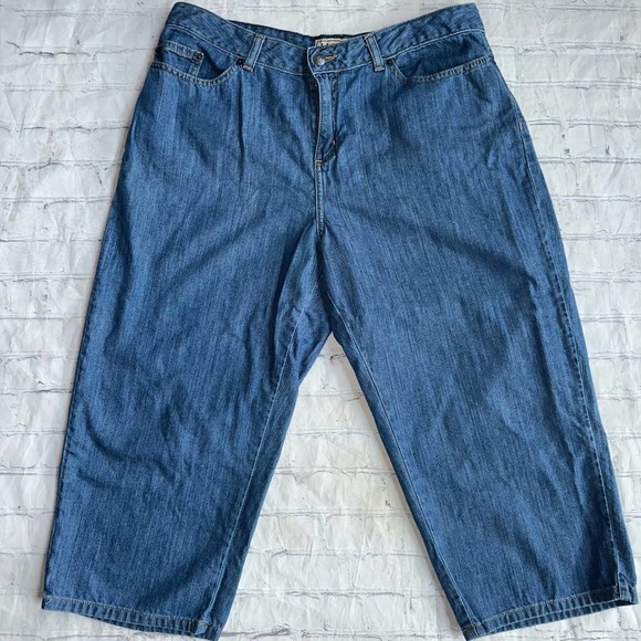 Pristine Vintage Women’s Size 14P Capris Cropped Denim Blue Jeans - Picture 1 of 7